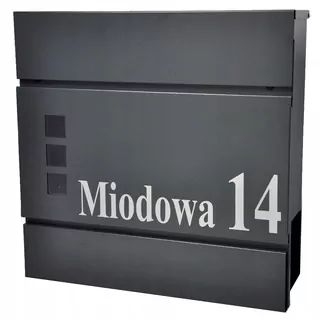 Schránka pojme korešpondenciu C4 (list A4 vložený do obálky)