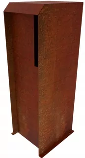 Schránka na listy z ocele corten - Oratio 300 × 400 × 1000 mm
