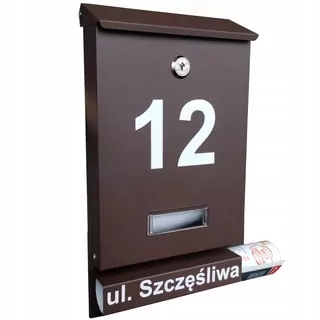 Schránka na listy z pozinkovanej ocele s novinami.