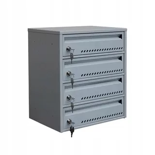 Poštová schránka pre 4 osoby 44.6 × 39 × 27 cm sivá C4 3SM ECO METALKAS