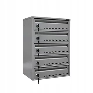 Poštová schránka pre 5 osôb 55.4 × 39 × 27 cm sivá C4 4SM ECO METALKAS