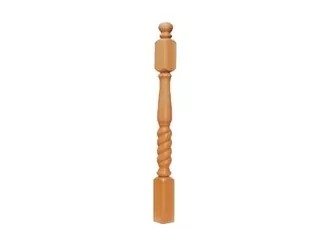 Balustráda polia, drevená schodisko BUK S-2