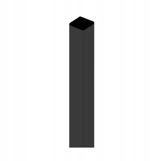 Plotový stĺpik 5 × 5 × 200 cm čierny METALKAS