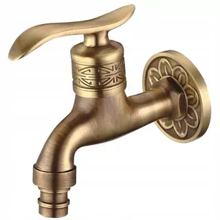 Dragon Carved Vintage Brass Jednoduchá nástenná batéria na studenú vodu A