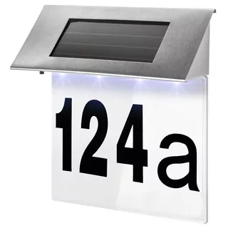 Solárna lampa s číslom domu