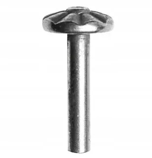 Oceľový dekoratívny nit fi6 mm x H36 mm × fi18 mm (10ks)