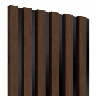 Lišty ORECH na čiernej HDF doske 30cm x 275cm