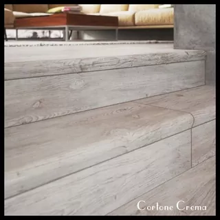 V-tvar stopky na schodoch 120x30 Corton Crema