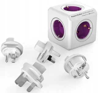 Napájací kábel Allocacoc PowerCube ReWirable +4 zástrčky (US, EU, UK, AU)