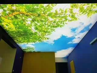 Stretch strop s UV TLAČOU pre vlastnú montáž, tlač na PVC fólii Transparent