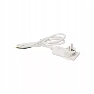 Orno OR-AE-1312/W Plochá zástrčka Uni-Schuko s držiakom, nerozoberateľná, kábel - 1,5m, biela, bez