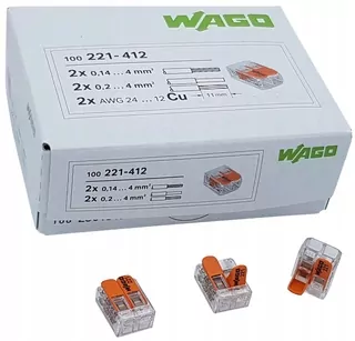 WAGO QUICKET 221-412 2 x 0,14 - 4mm² 100 ks