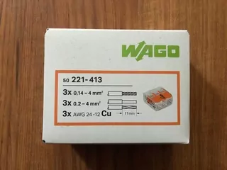 WAGO 221-413 0,2-4 mm² / 3 50 ks.