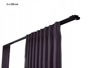Závesná lišta dvojité čierne ZS2-150, 150 cm