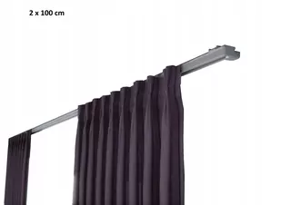 Závesná lišta dvojité šedá ZS2-100, 100 cm