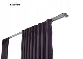 Závesná lišta, jednoduchá sivá ZS-150, 150 cm