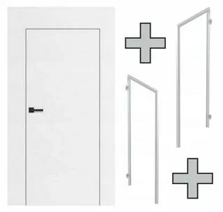 Leon Skryté dvere + rám Sara Uni na maľovanie komplet ľavý 80 cm TK02SS0208B