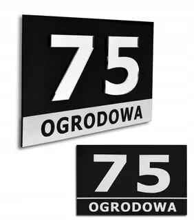 Adresný štítok s číslom z hliníka 3D zrkadlový efekt