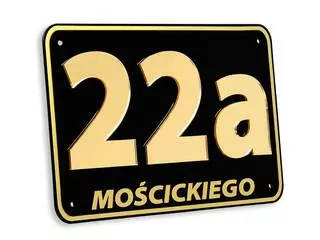 Adresná tabuľka s číslom ZLATÉ Zrkadlo 3D