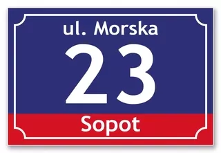 Číslo domu BigRzeczy 30 x 20 cm