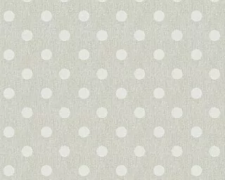 Tapeta 36148-3 Biele bodky na sivom pozadí