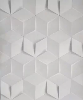 Vinylové tapety na stenu na flizeline šedé bloky, kocky, štvorce, 3D efekt