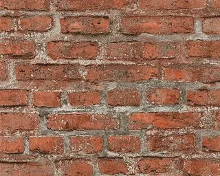 Fototapeta - Wallpaper Effect Brick 3D Red Brick Wall Vintage