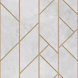 Škandinávska, ekologická, tapety GEOMETRIA ZLATÉ LÍNIE NA ŠEDÝCH BETONOVÝCH PÔDACH W119046.