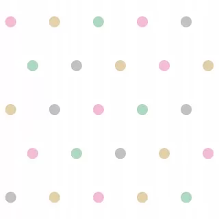 Tapeta v pastelových farebných bodkách, hrášok, polka dot 5 cm