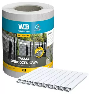 Plotová páska 19cm x 35mb - biela WDB PLAST + 20 klipov ZADARMO