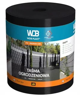 Plotová páska 19 cm x 26 m - čierna WDB PLAST