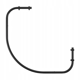 Sasko oblúková sprchová tyč 90-90 x 25 mm čierna