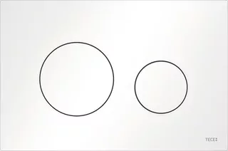 Biele splachovacie tlačidlo na WC Tece Loop