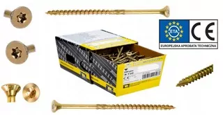 Stolárske skrutky do dreva Domax 310509 5x90 mm zlaté 200 kusov