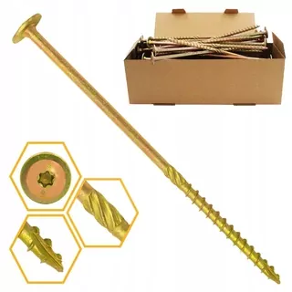 TESÁRSKE SKRUTY DO DREVA 8x160 KUŽELOVÉ TORX 50ks WCS-08160 AZMET