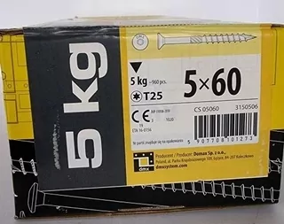 TESÁRSKE SKRUTKY NA DREVO 5x60 KUŽEĽOVÉ 5kg!!!