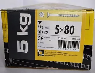 TESÁRSKE SKRUTKY NA DREVO 5x80 KUŽELOVÉ 5kg!!!