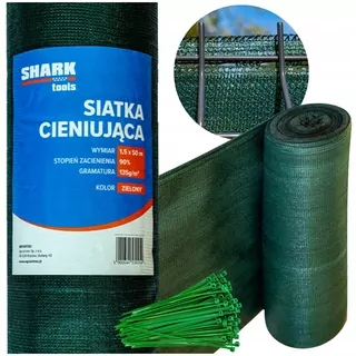 ✴️90% maskovanie tieňovej siete na plot 1,5 × 50m zelená farba 135g + 200 svoriek