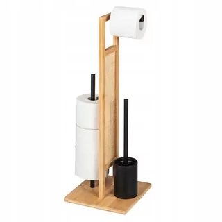 Držiak na toaletný papier a WC kefu RIVALTA, 3v1, bambus, WENKO
