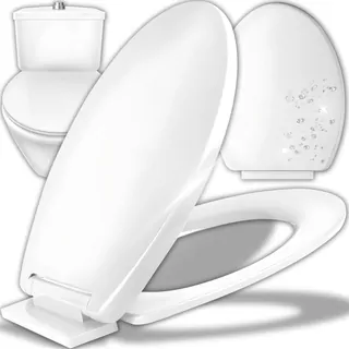 Retoo moderné biele WC sedadlo