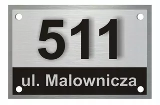 Číslo na dom - Address tabuľka hliník 3D 30 × 40 cm číslo domu