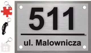 Číslo na dom - Hliníková 3D addressová doska 30 × 40 cm HOME ČÍSLO