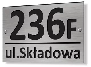 Adresa Značka Hliník 3D Domové číslo Značka