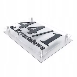 Číslo na dom - Adresa tabuľky na dom 3D číslom hliníka 40 × 30