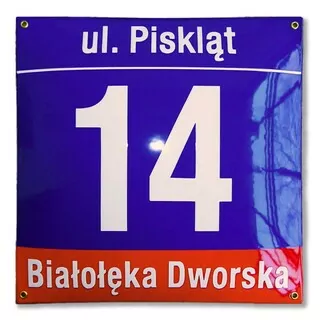 Predmetom ponuky je trojfarebná smaltovaná tabuľa 35 × 35 cm