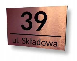 Číslo na dom - Hliníkový plech adresa číslo meď dom