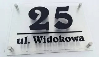 Číslo na dom - 3D Address Table Dom Počet hliník 21 × 30cm