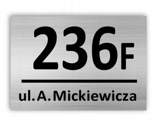 Adresná tabuľka ALUMINIUM 3D číslo domu