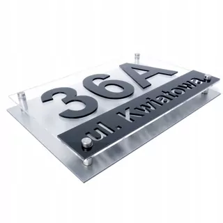 Číslo na dom - Adresa doska. 3D hliník array 40 × 30 RA