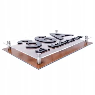 Číslo na dom - Tabuľka adries. Tabuľka dreva 3D 40 × 30 D